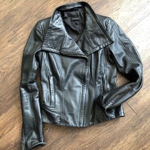 Danier black leather jacket